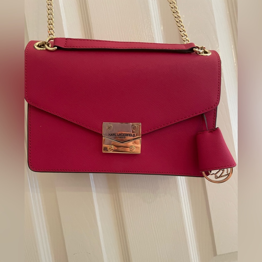 Karl Lagerfeld hot pink bag